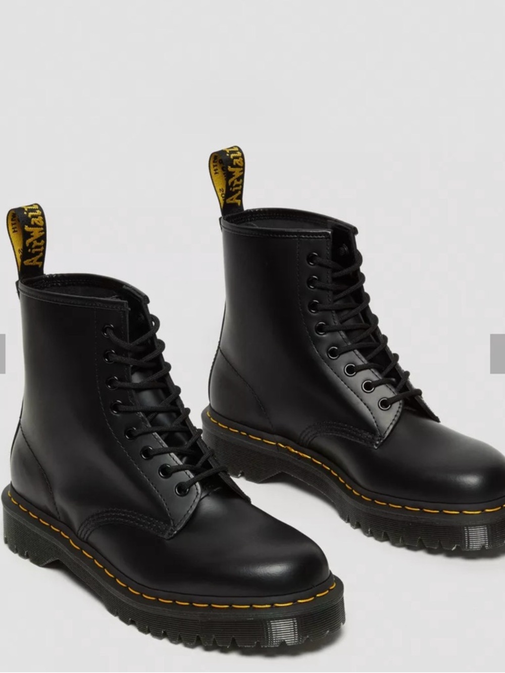Dr. Martens Black Smooth Leather 8-Eye Lace-Up Boots